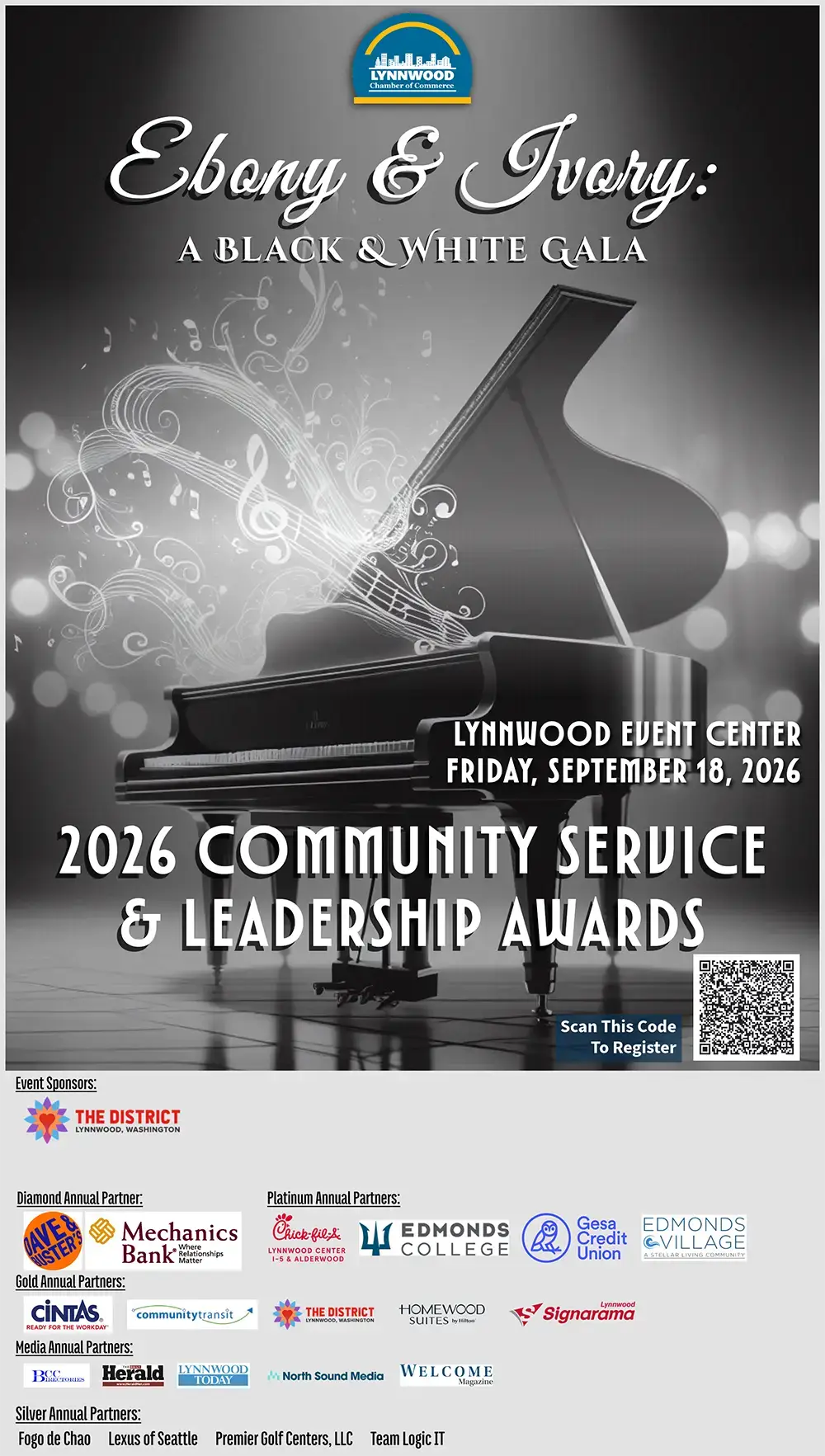 Black and White Gala flyer