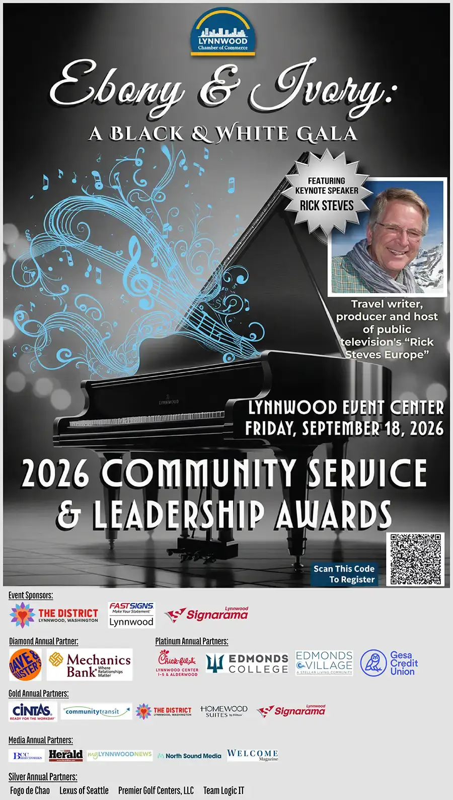 Black and White Gala flyer